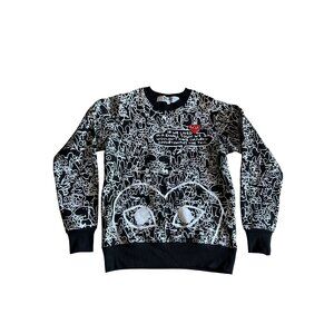RARE PLAY Comme des Garçons x Matt Groening Graphic Pullover Sweater | Size Smal
